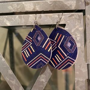 Faux leather earrings